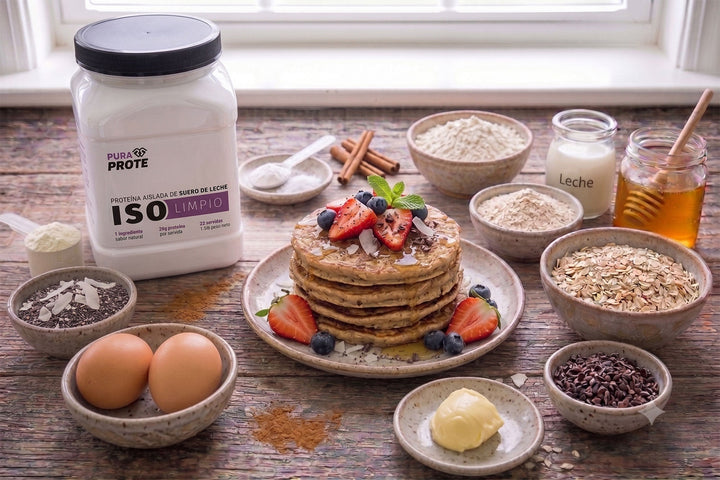 Panqueques Proteicos, receta con proteína whey/ISO Pura Prote