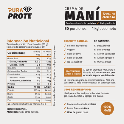 Crema de maní 1kg