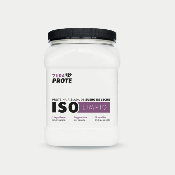 2026_Iso15_Web_Frontal » Pura Prote Colombia Whey ISO Limpio Pura Prote 1.5 libras, vista frontal